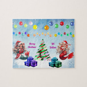 Mermaid Christmas Jigsaw Puzzle