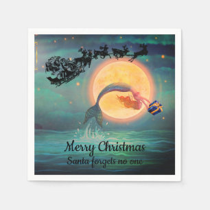 Mermaid Christmas Napkins