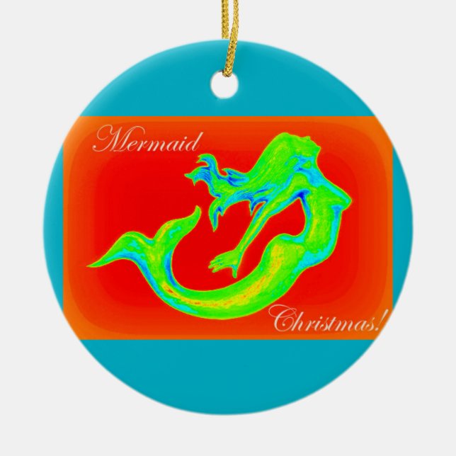 mermaid christmas ornament (Front)