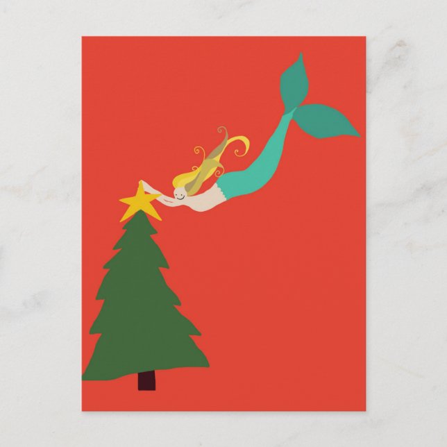 Mermaid Christmas Postcard (Front)