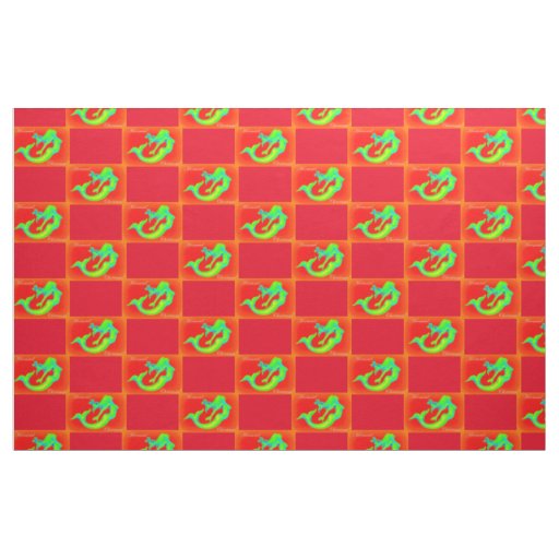 mermaid christmas  Thunder_Cove red Fabric