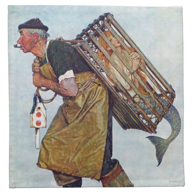 Mermaid Cloth Napkin (Front)