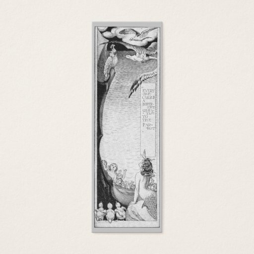 Customizable Mermaid, Cockatoo and Seagulls Business Card Template