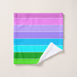 Mermaid Color Stripes Bath Towel Set