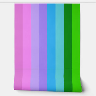 Mermaid Color Stripes Wallpaper