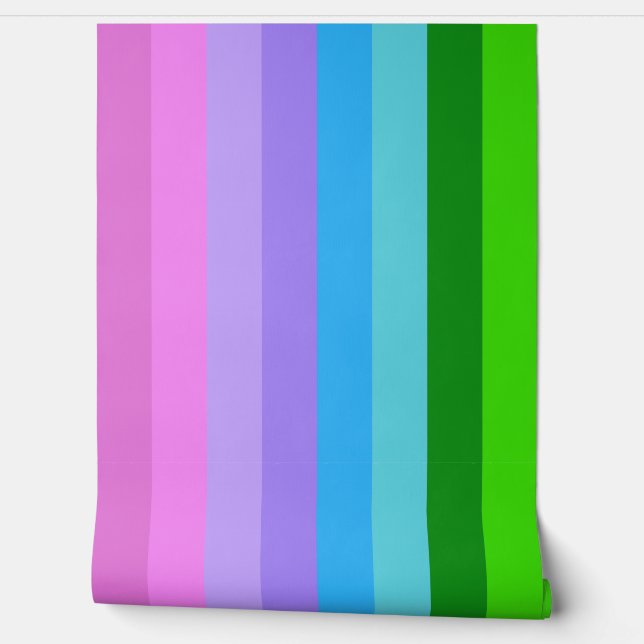 Mermaid Color Stripes Wallpaper (Unrolling)