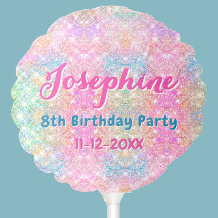 Mermaid colorful whimsical birthday custom balloon