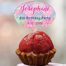 Mermaid colorful whimsical birthday custom