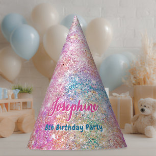 Mermaid colorful whimsical birthday custom party hat