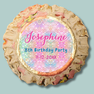 Mermaid colorful whimsical birthday custom reese's peanut butter cups