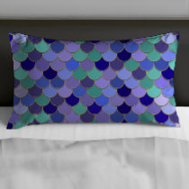Mermaid Colors Aqua Teal Lavender Purple Blue Pillow Case