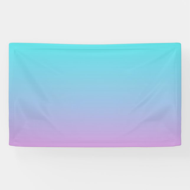 Mermaid colors gradient purple pink aqua ombre banner (Horizontal)