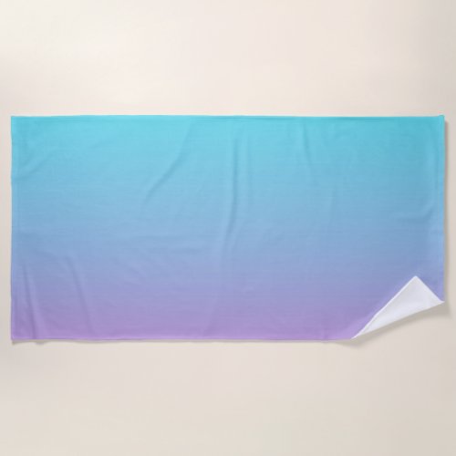 Mermaid colors gradient purple pink aqua ombre beach towel