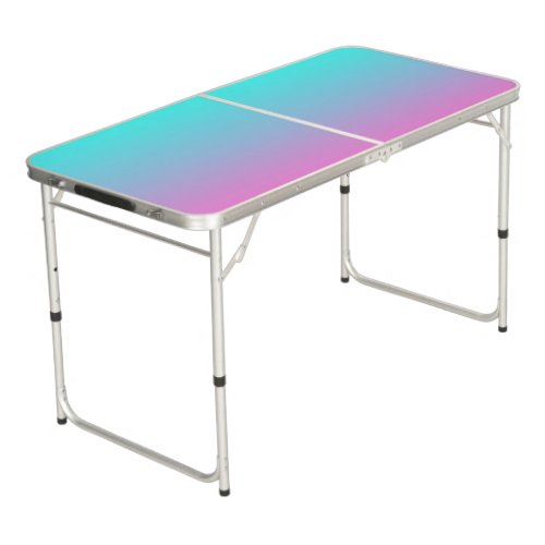 Mermaid colors gradient purple pink aqua ombre beer pong table