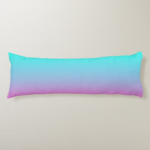 Mermaid colors gradient purple pink aqua ombre body pillow