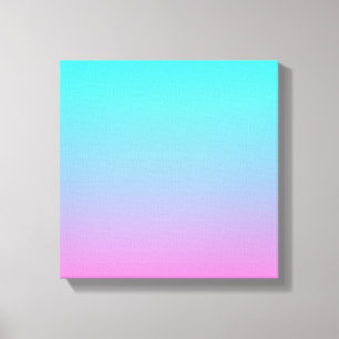 Mermaid colors gradient purple pink aqua ombre canvas print