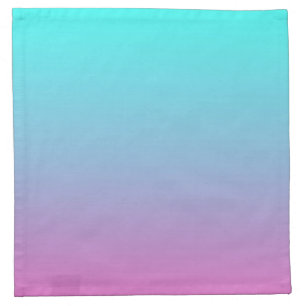 Mermaid colors gradient purple pink aqua ombre cloth napkin