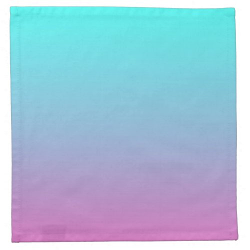 Mermaid colors gradient purple pink aqua ombre cloth napkin