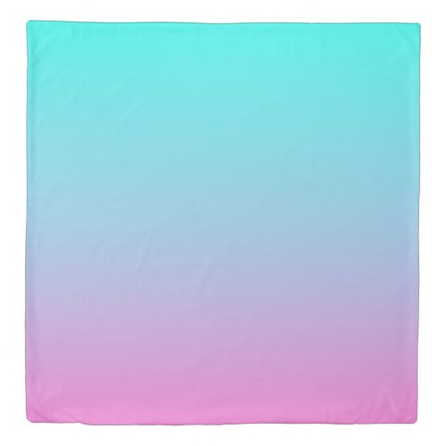 Mermaid colors gradient purple pink aqua ombre duvet cover