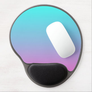 Mermaid colors gradient purple pink aqua ombre gel mouse pad
