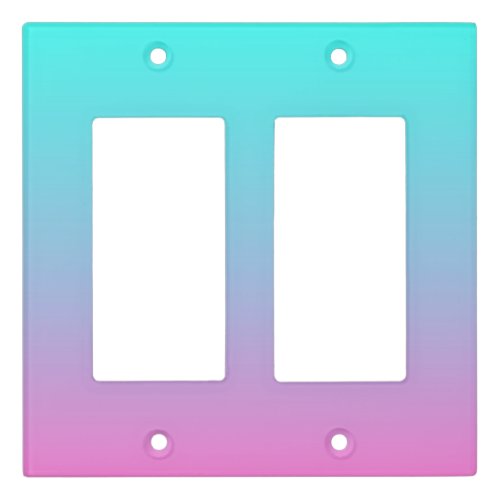 Mermaid colors gradient purple pink aqua ombre light switch cover