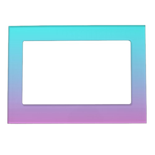 Mermaid colors gradient purple pink aqua ombre magnetic frame