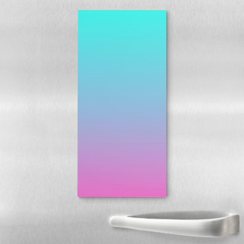 Mermaid colors gradient purple pink aqua ombre magnetic notepad