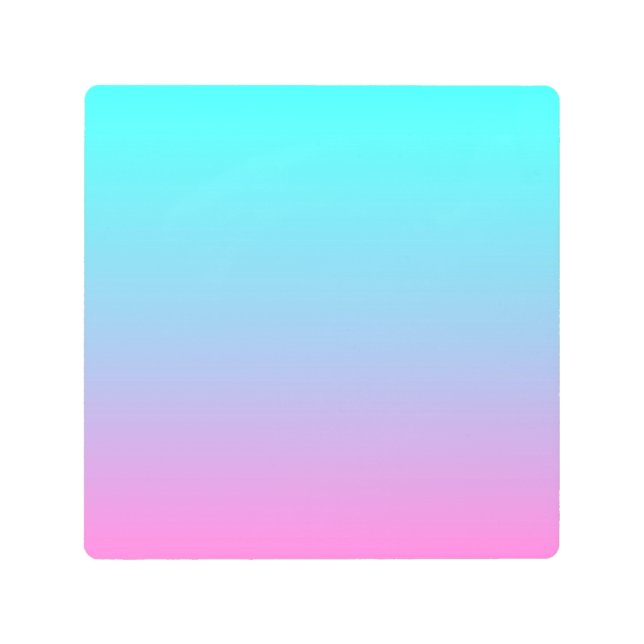 Mermaid colors gradient purple pink aqua ombre metal print (Front)