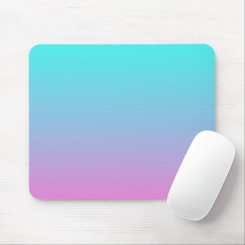 Mermaid colors gradient purple pink aqua ombre mouse pad