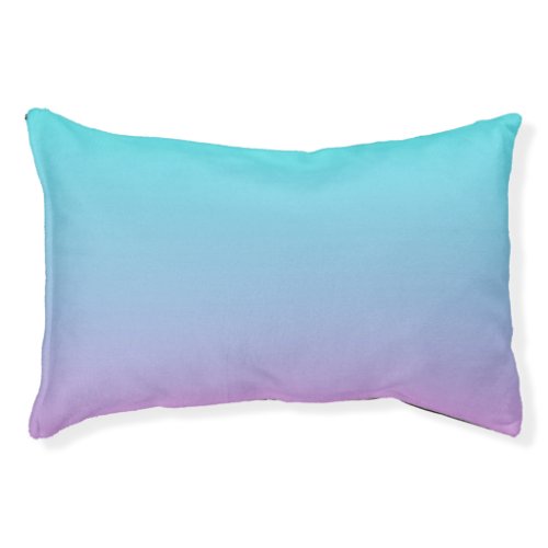Mermaid colors gradient purple pink aqua ombre pet bed