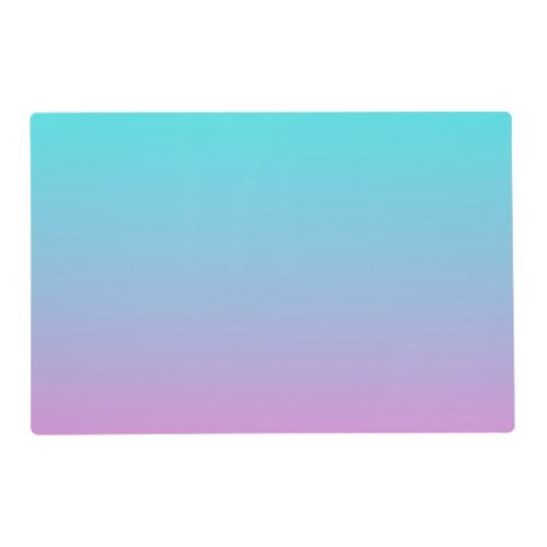 Mermaid colors gradient purple pink aqua ombre placemat