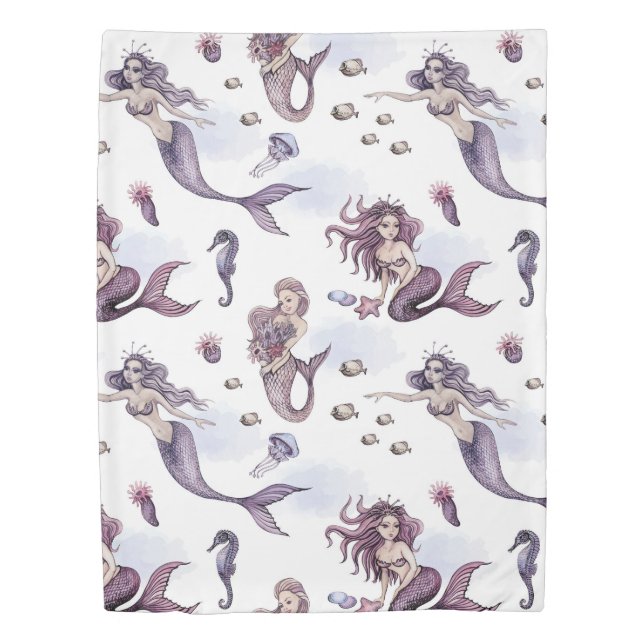  Mermaid Comforter Duvet Cover (Front)