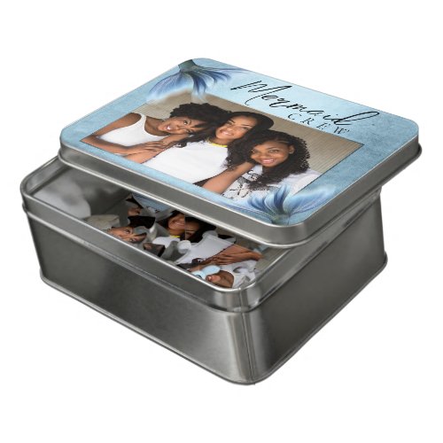 Mermaid Crew Ice Blue  Muted Glam Friends Photo Jigsaw Puzzle
