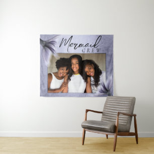 Mermaid Crew Lavender Purple Chic Friends Photo Tapestry