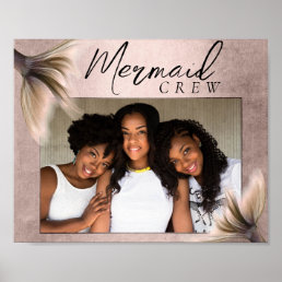 Mermaid Crew | Terracotta Soft Peach Friend Photo Poster