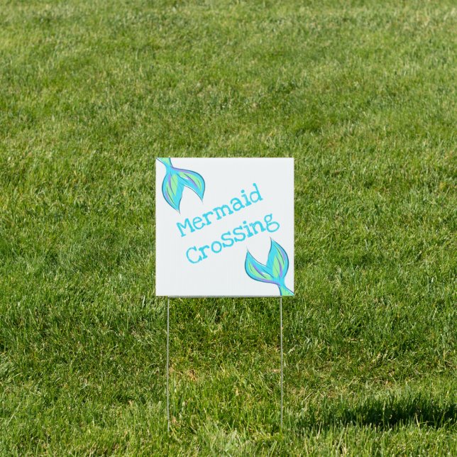 Mermaid Crossing Sign (Insitu)