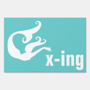 Mermaid Crossing Yard Sign