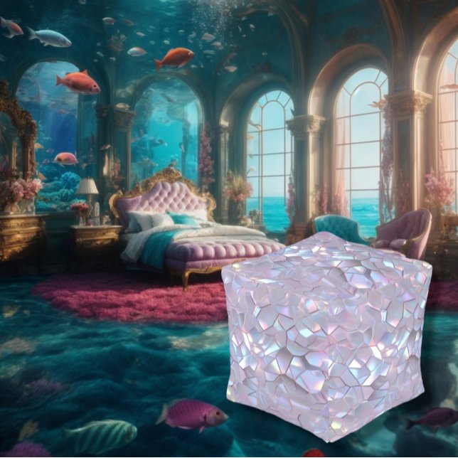Mermaid Cube Pouf (Creator Uploaded)