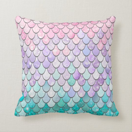 Mermaid Cushion Girls Bedroom Decor Throw Pillow