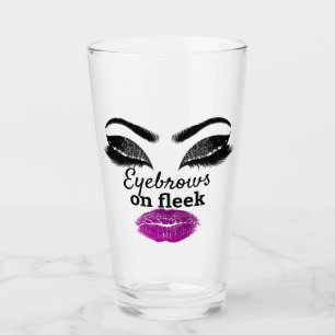 Mermaid Custom Bridal Girly Pink Lips Kiss Lashes Glass