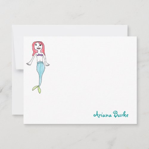 Mermaid Custom Stationery Notecards