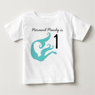 Mermaid Customizable 1st Birthday Tshirt