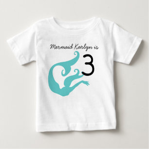 Mermaid Customizable 3rd Birthday Tshirt