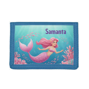Mermaid Cute Blue Pink Wallet