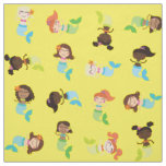 Mermaid Cute Cartoon Kids Print Fabric