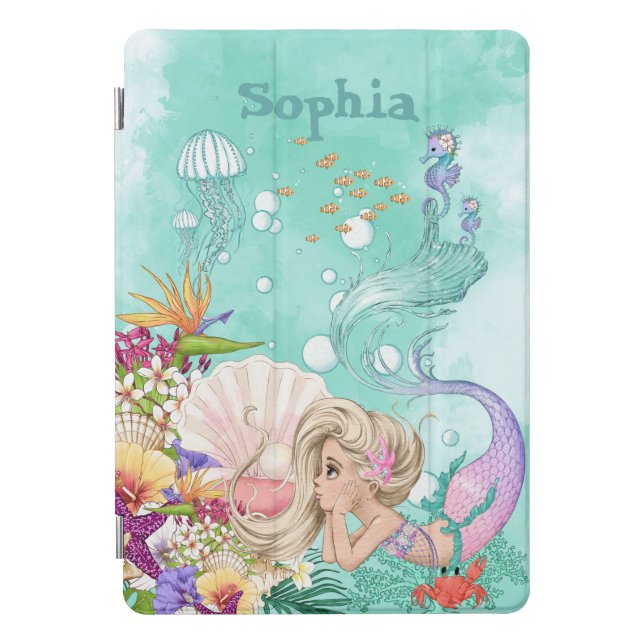 Mermaid Cute Green Starfish Personal iPad Pro  iPad Pro Cover (Front)