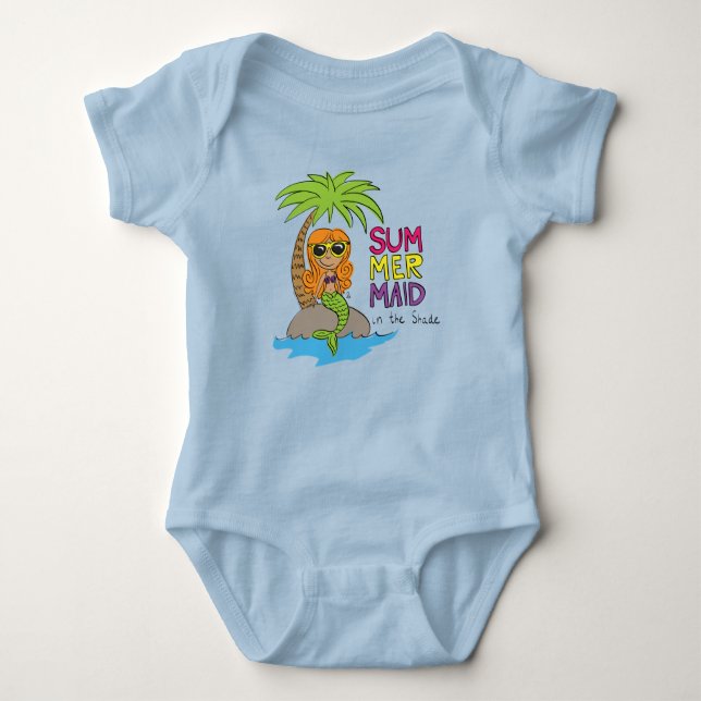 Mermaid Cute Kids Baby Bodysuit (Front)