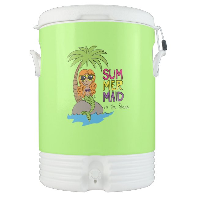 Mermaid Cute Kids Beverage Cooler (Front)