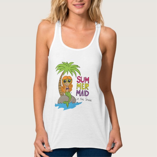 Mermaid Cute Kids Tank Top (Front)