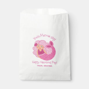 Mermaid Cute Kids Valentines Day Favor Bag